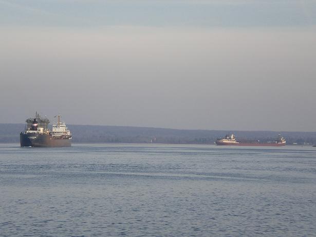 BIG SHIPS ON THE RIVER